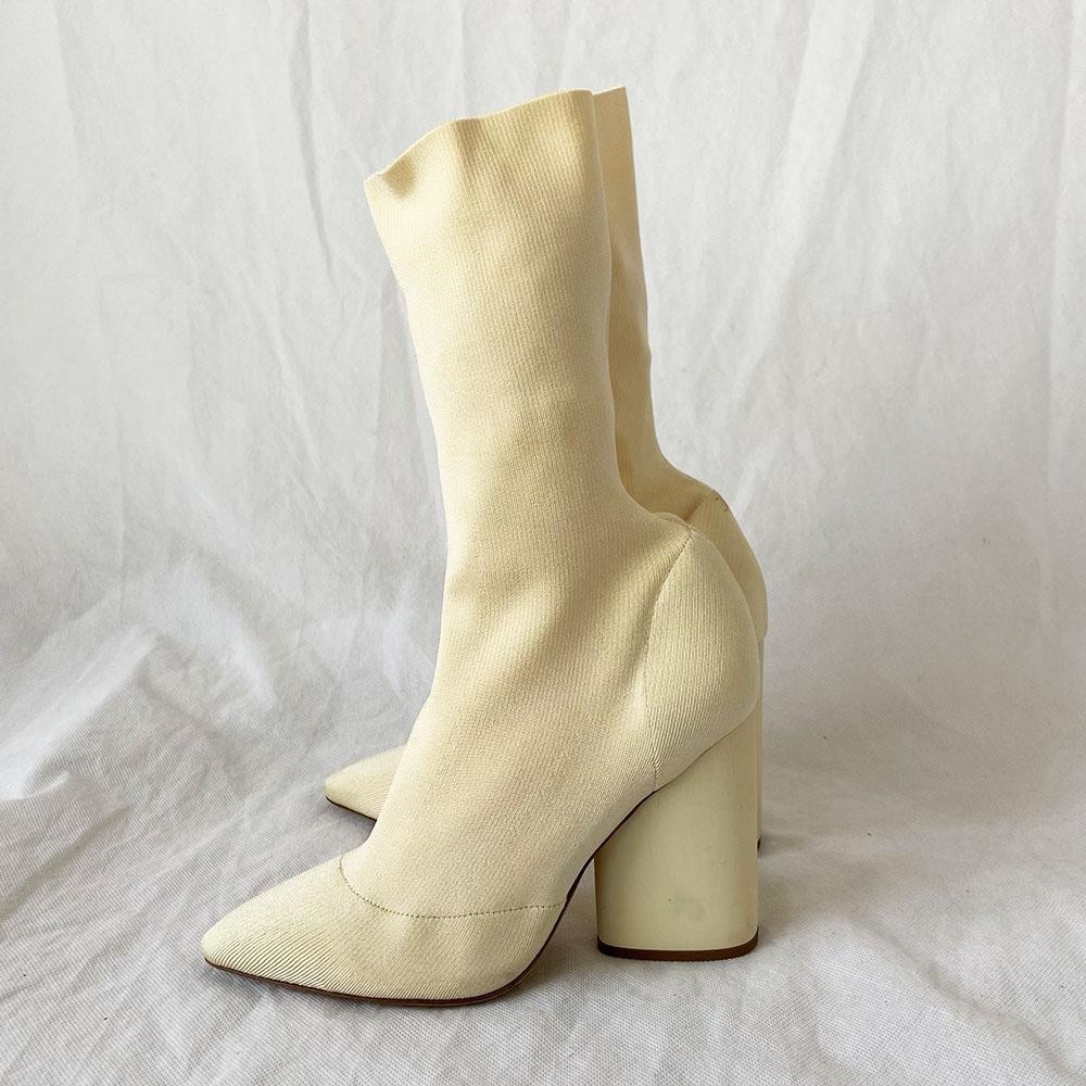 Yeezy Season 4 Cream Ankle Boots